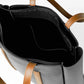 Black Tote Bag with Dual Brown Straps – Elegant Everyday Handbag