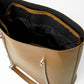 Stylish Brown Tote Bag with Silver Chain Straps