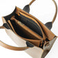 Classic Brown Handbag with Detachable Shoulder Strap