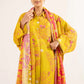 Mustard Yellow Printed Lawn Suit with Contrasting Dupatta