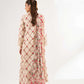 Beige Floral Printed Lawn Suit with Straight Trousers and Dupatta