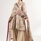 Printed Beige Lawn Suit with Floral Design and Dupatta