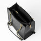 Elegant Black Quilted Tote Bag with Gold Chain Straps