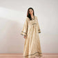 Beige Printed Lawn Suit with Black Embroidered Detailing