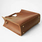 Classic Brown Handbag with Detachable Shoulder Strap