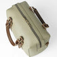 Classic Beige Handbag with Dual Buckle Straps